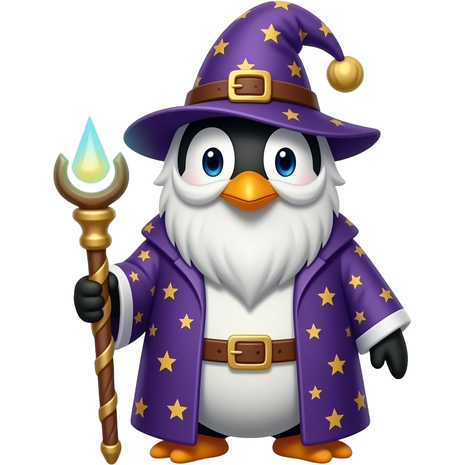 Penguin Wizard emoji