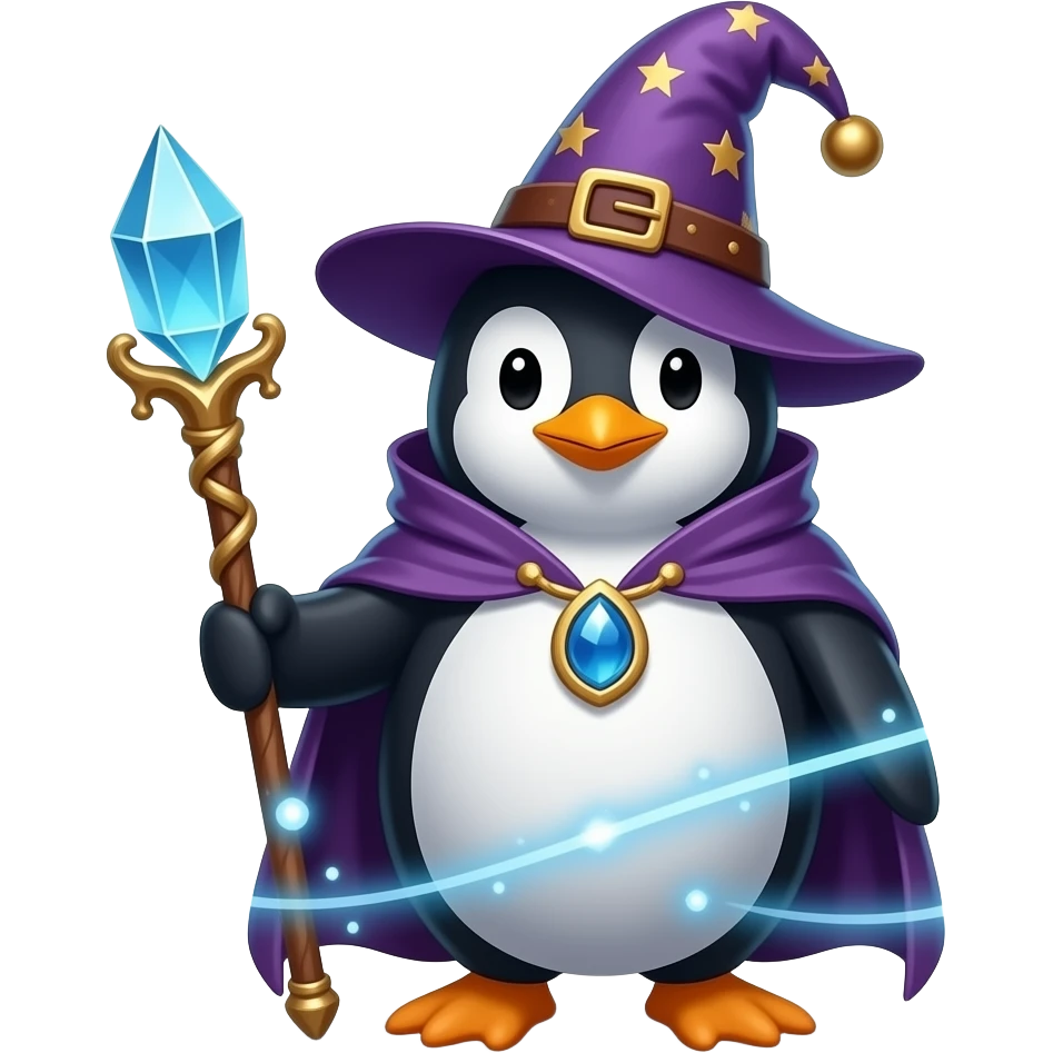 Penguin Wizard emoji
