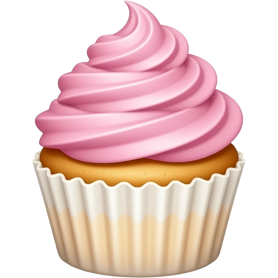 Cupcake with pink icing emoji