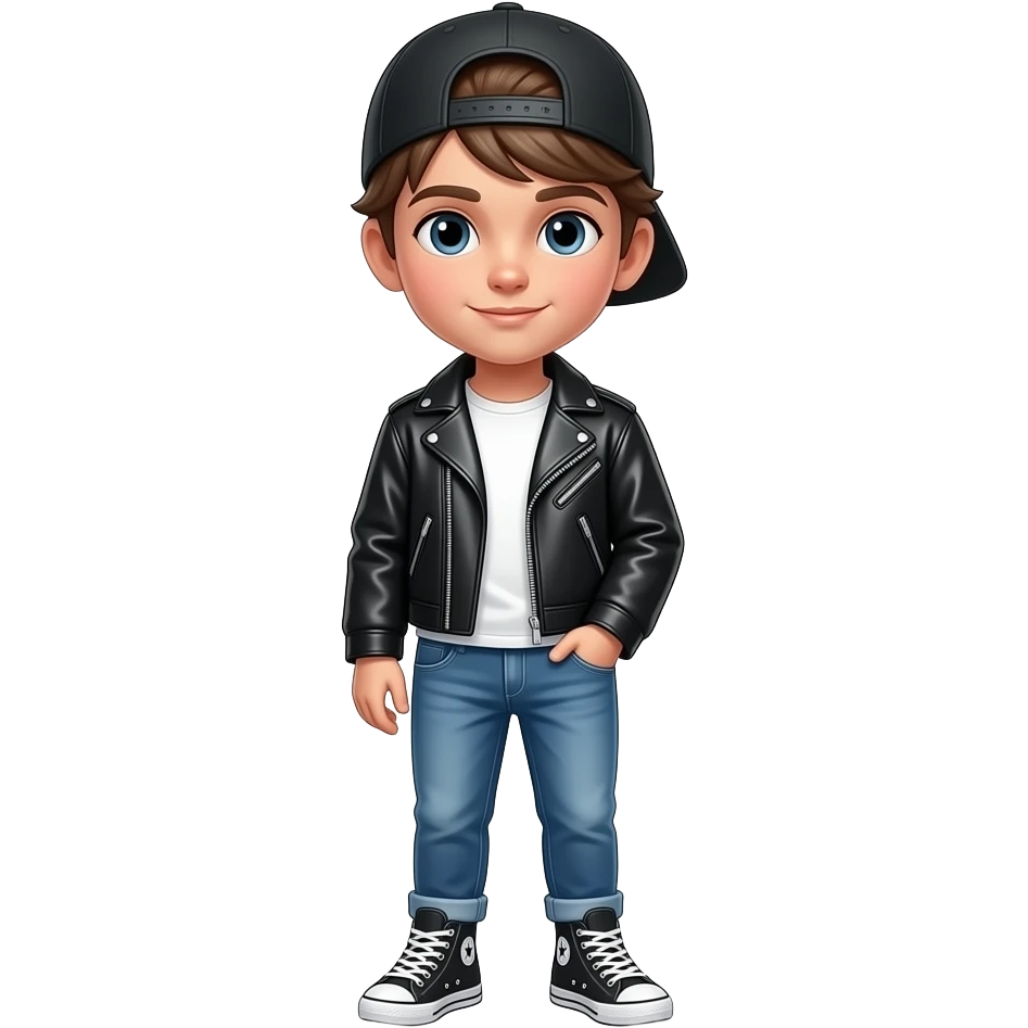Cool boy with drip kid emoji