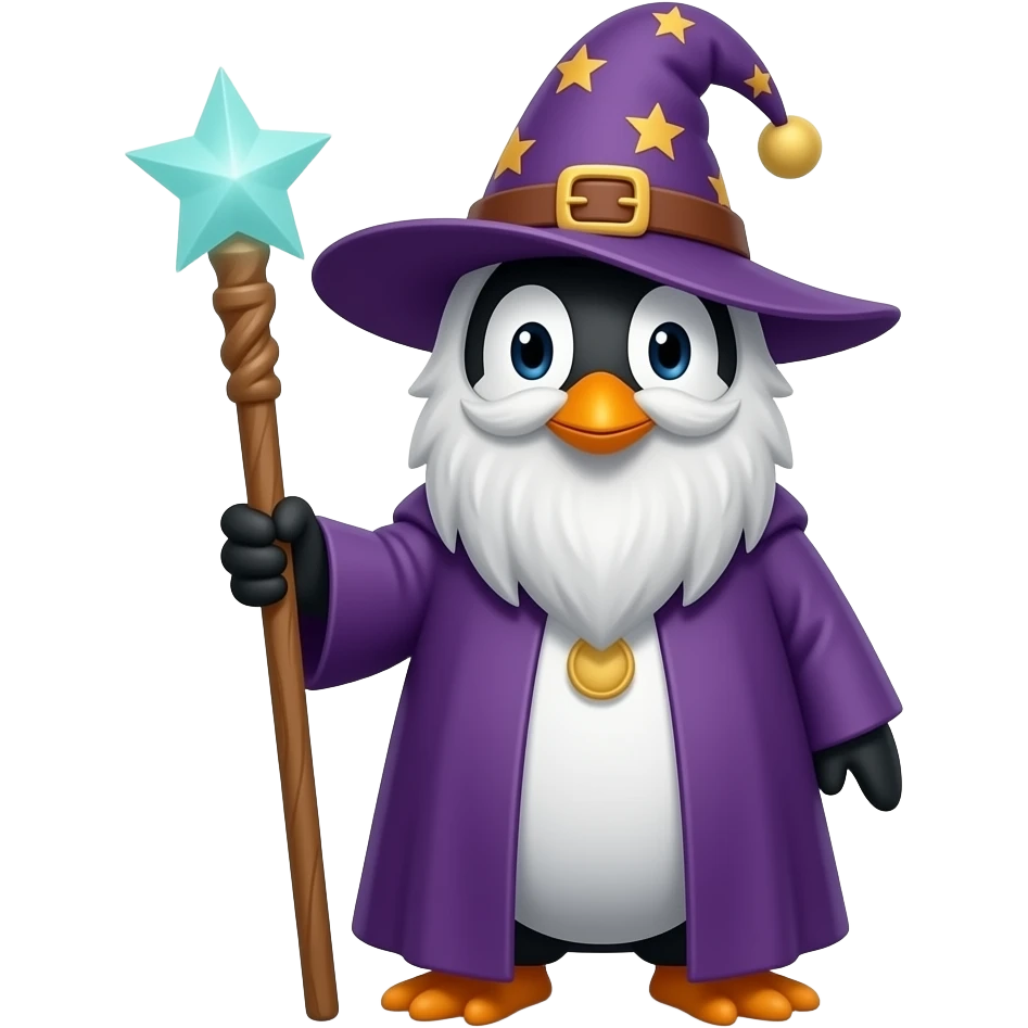 Penguin Wizard emoji