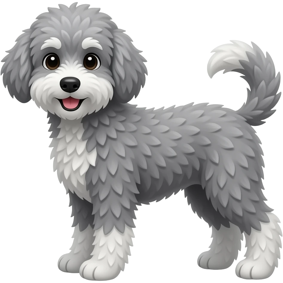 Bernedoodle gray emoji