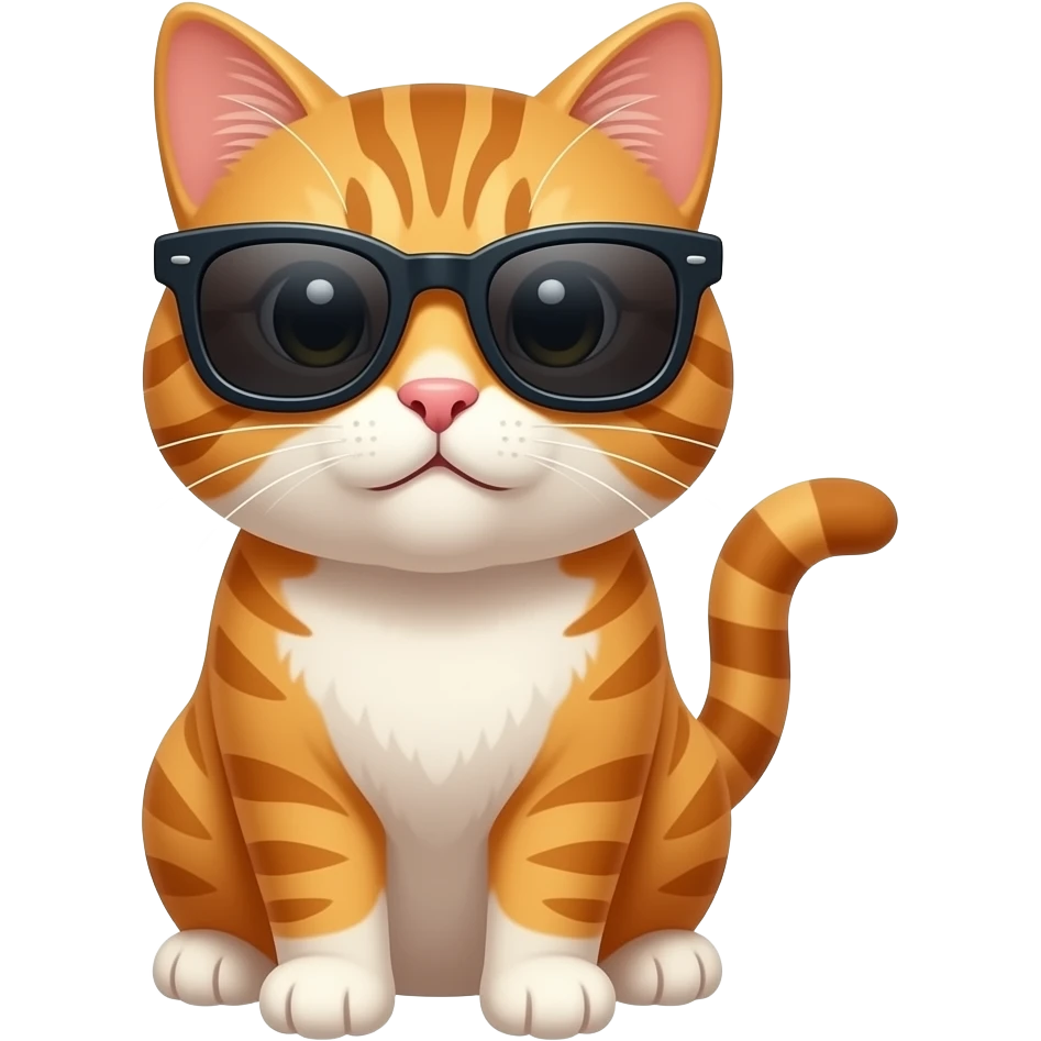 Cat wearing sunglasses emoji