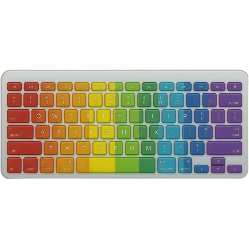 Rainbow keyboard emoji