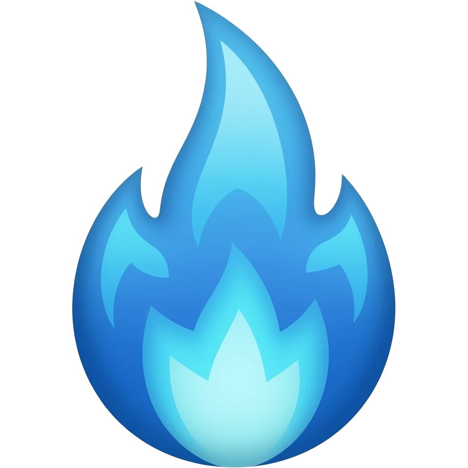 This 🔥 but blue emoji
