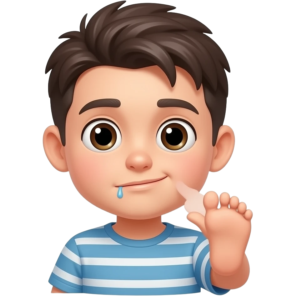 cute drooling emoji thinking about feet emoji