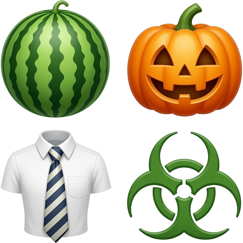 😂🍉🎃👔☣️ emoji