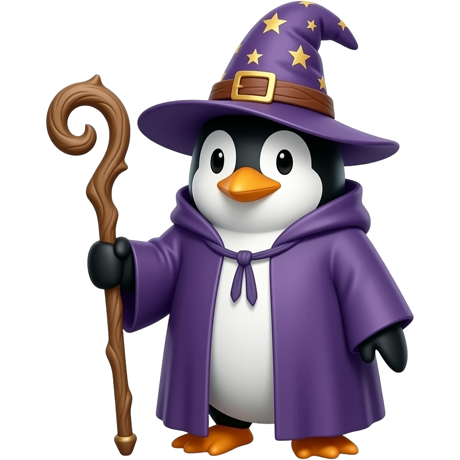 Penguin Wizard emoji