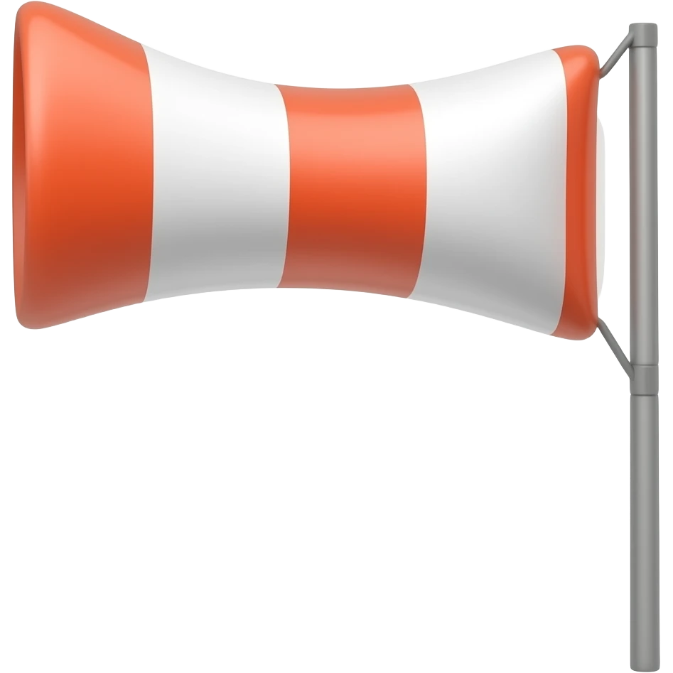 White Wind sock flag emoji