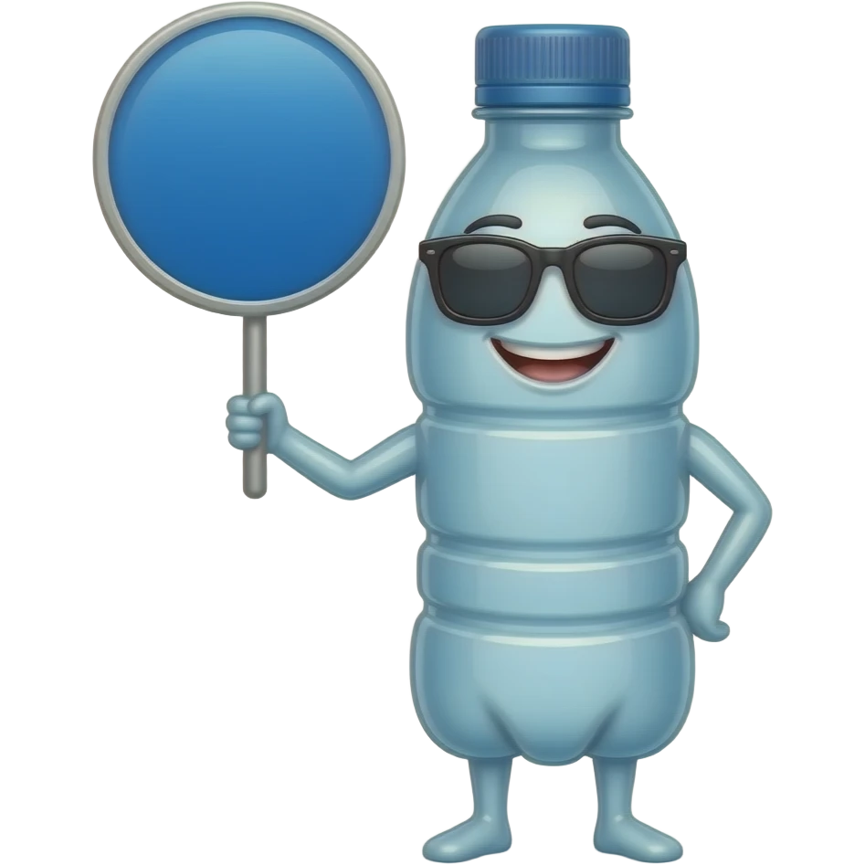 A water bottle shaped like an athlete, smiling and showing her white ...