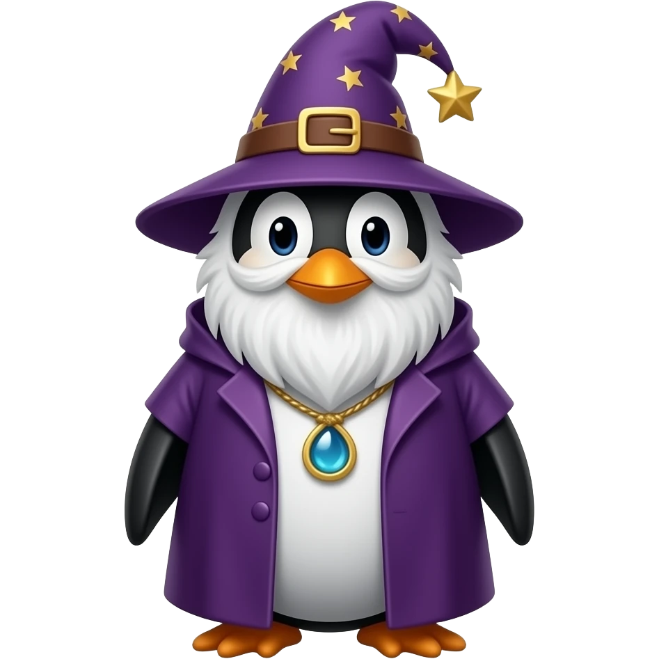 Penguin Wizard emoji