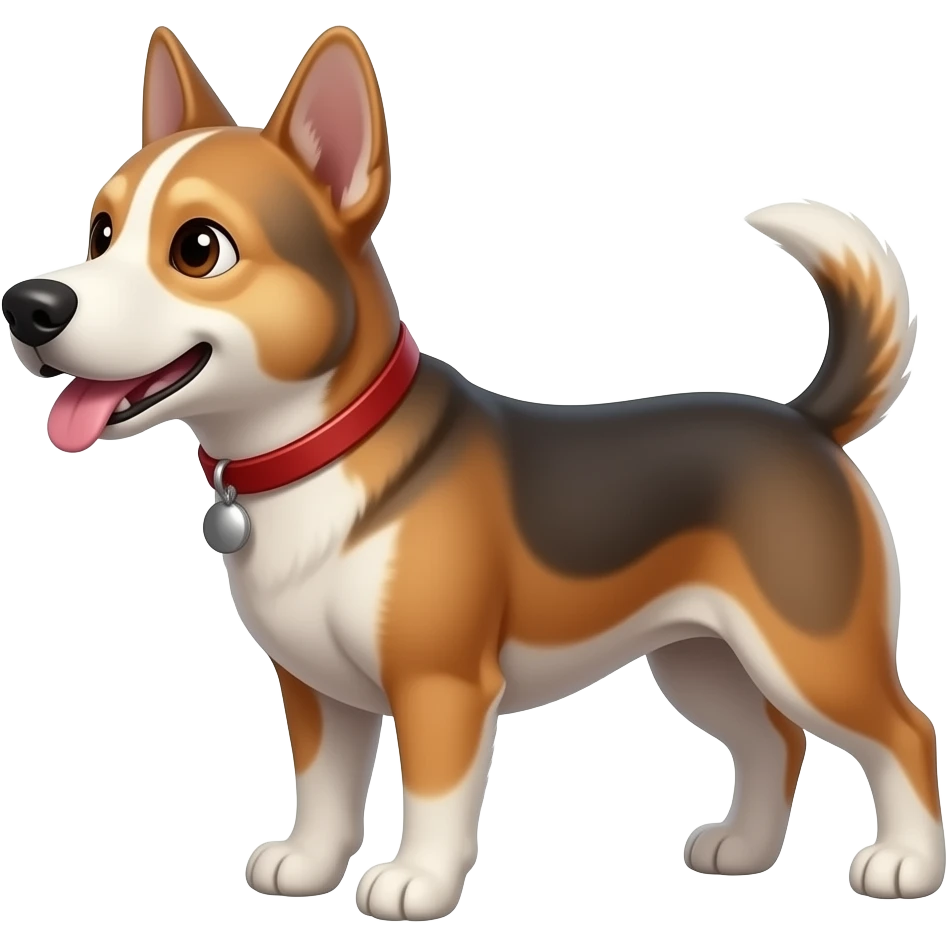 Dog red rocket human emoji
