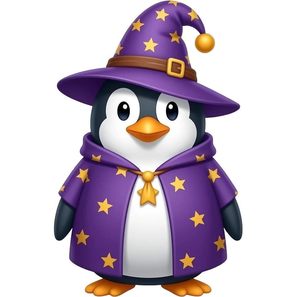 Penguin Wizard emoji