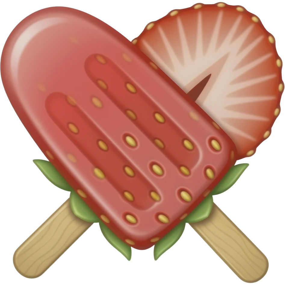 Strawberry popsicle emoji
