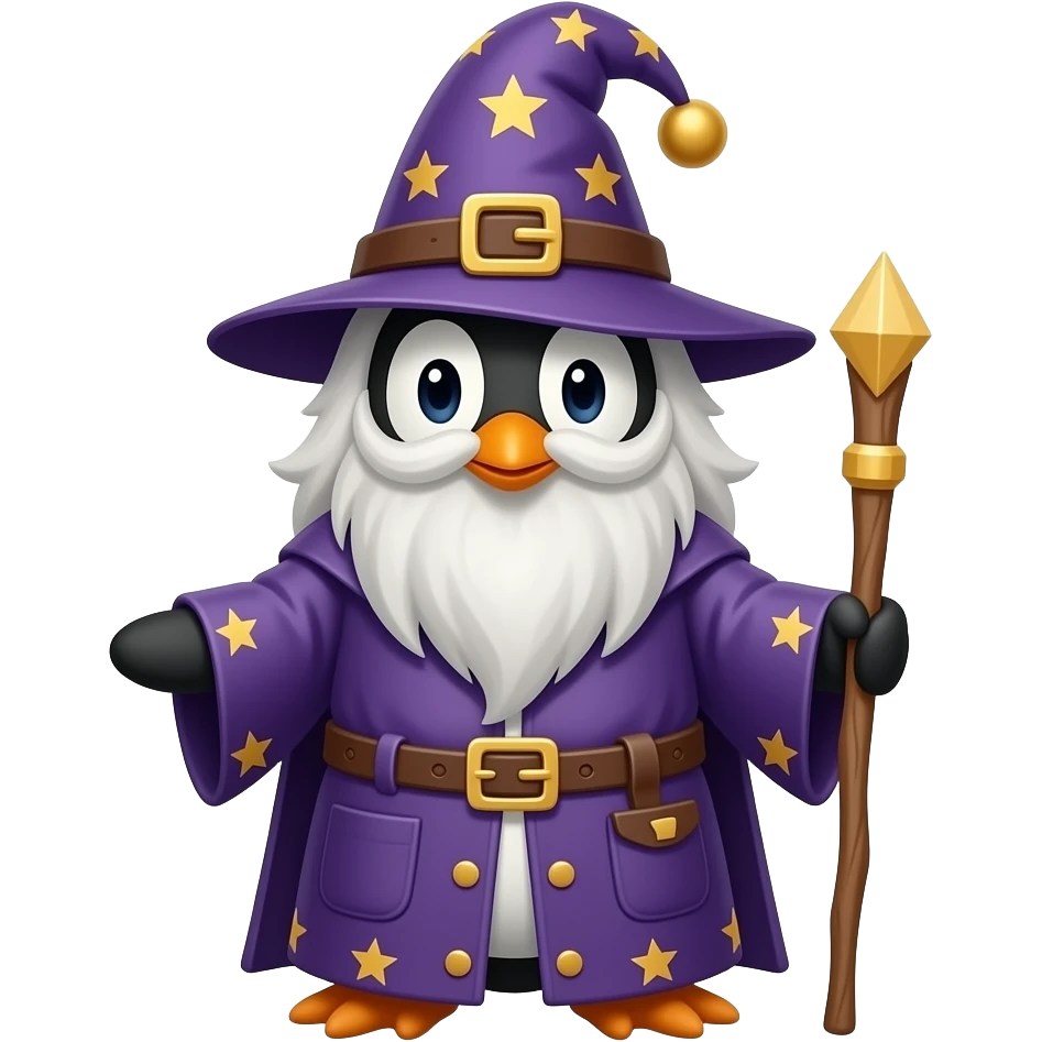 Penguin Wizard emoji