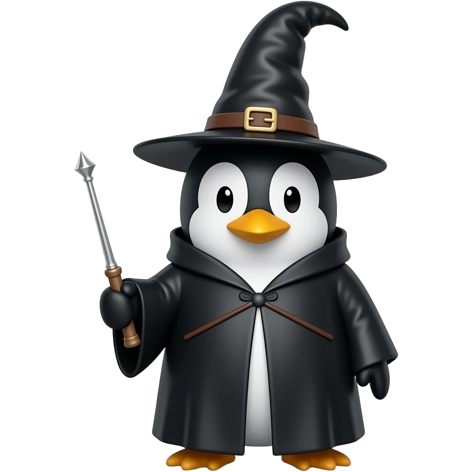 Penguin Wizard emoji