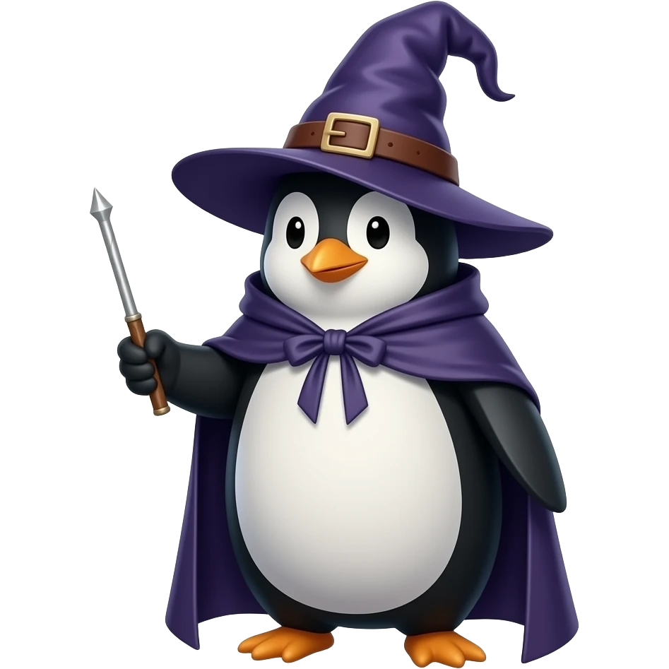 Penguin Wizard emoji