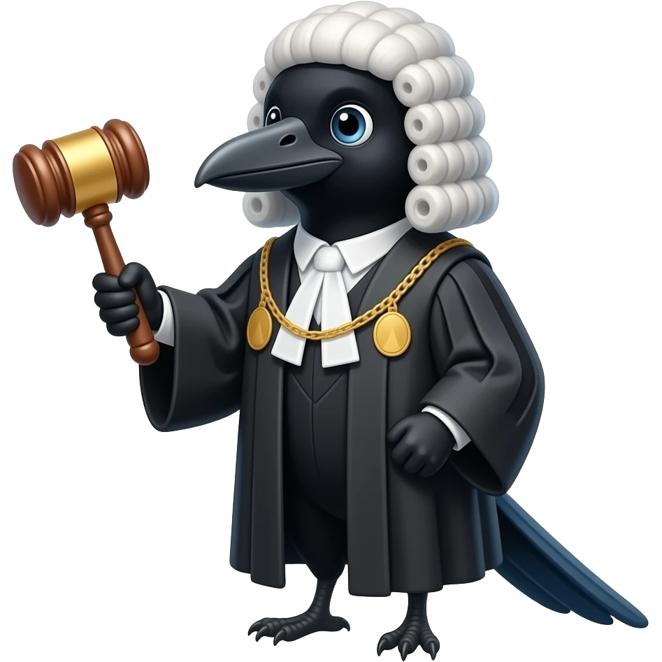 Magpie being a legal regulator emoji