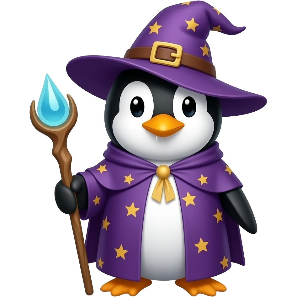 Penguin Wizard emoji
