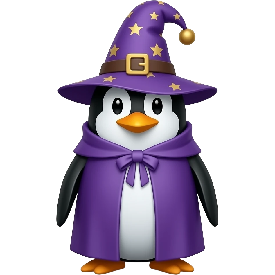 Penguin Wizard emoji