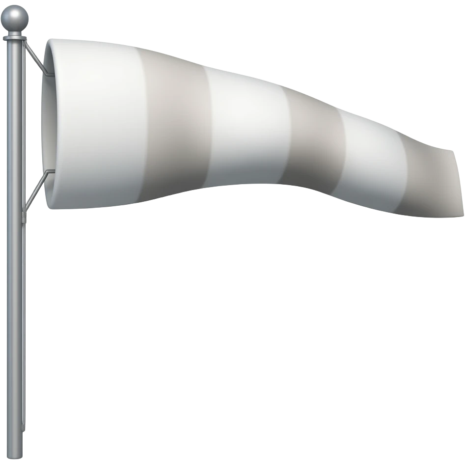 White windsock flag emoji