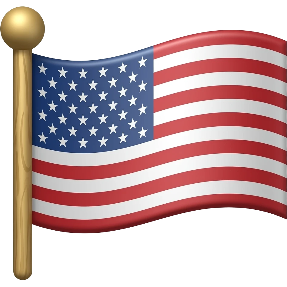 Round tip flag shape emoji