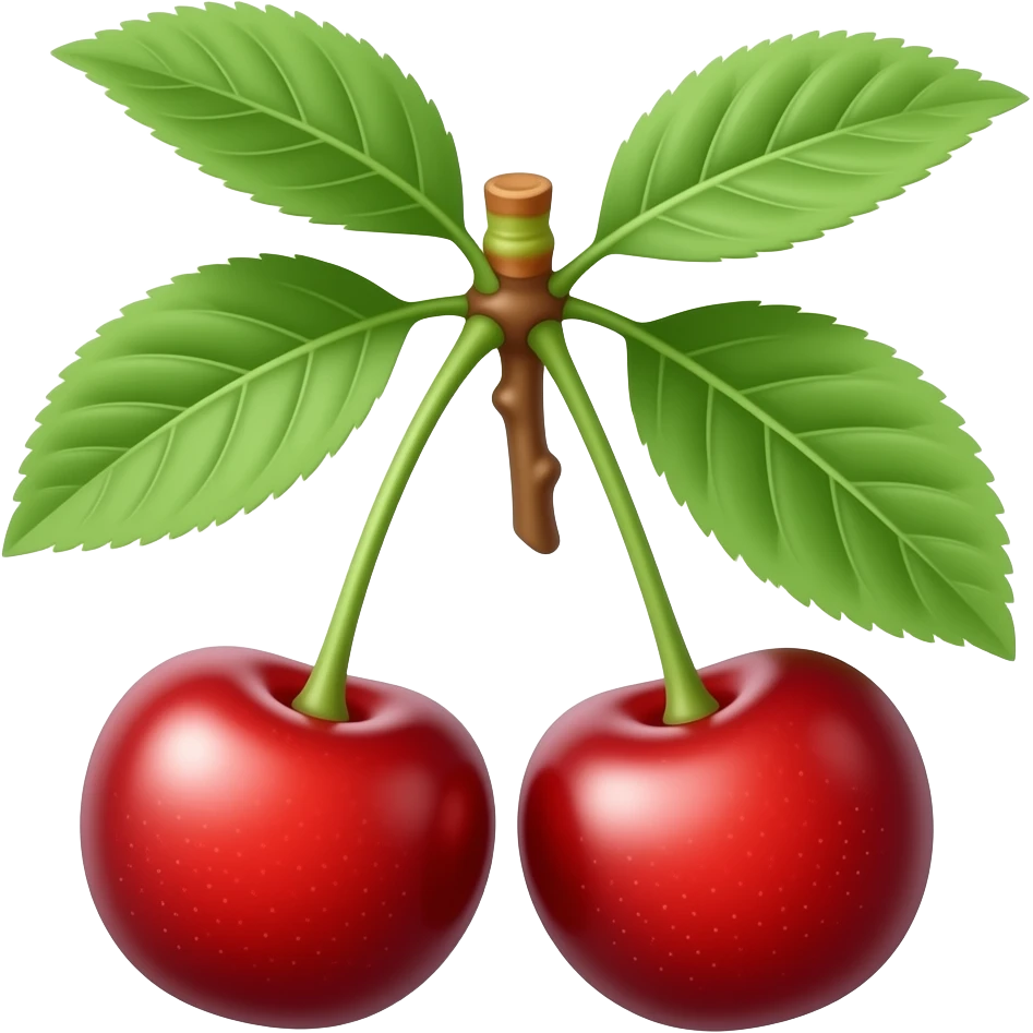 small early cherries on the tree emoji