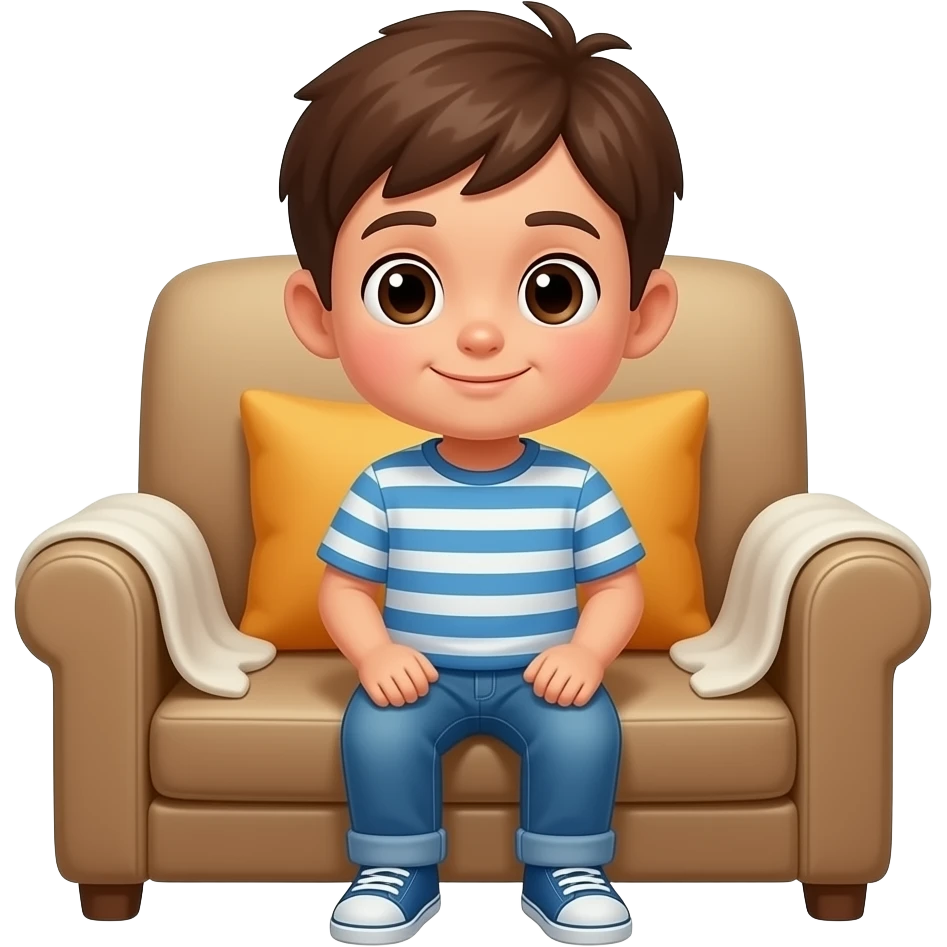 kid sitting in a hotel room emoji