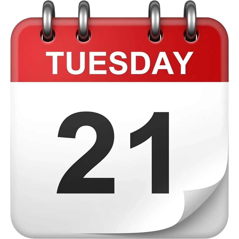 Tuesday 21 emoji