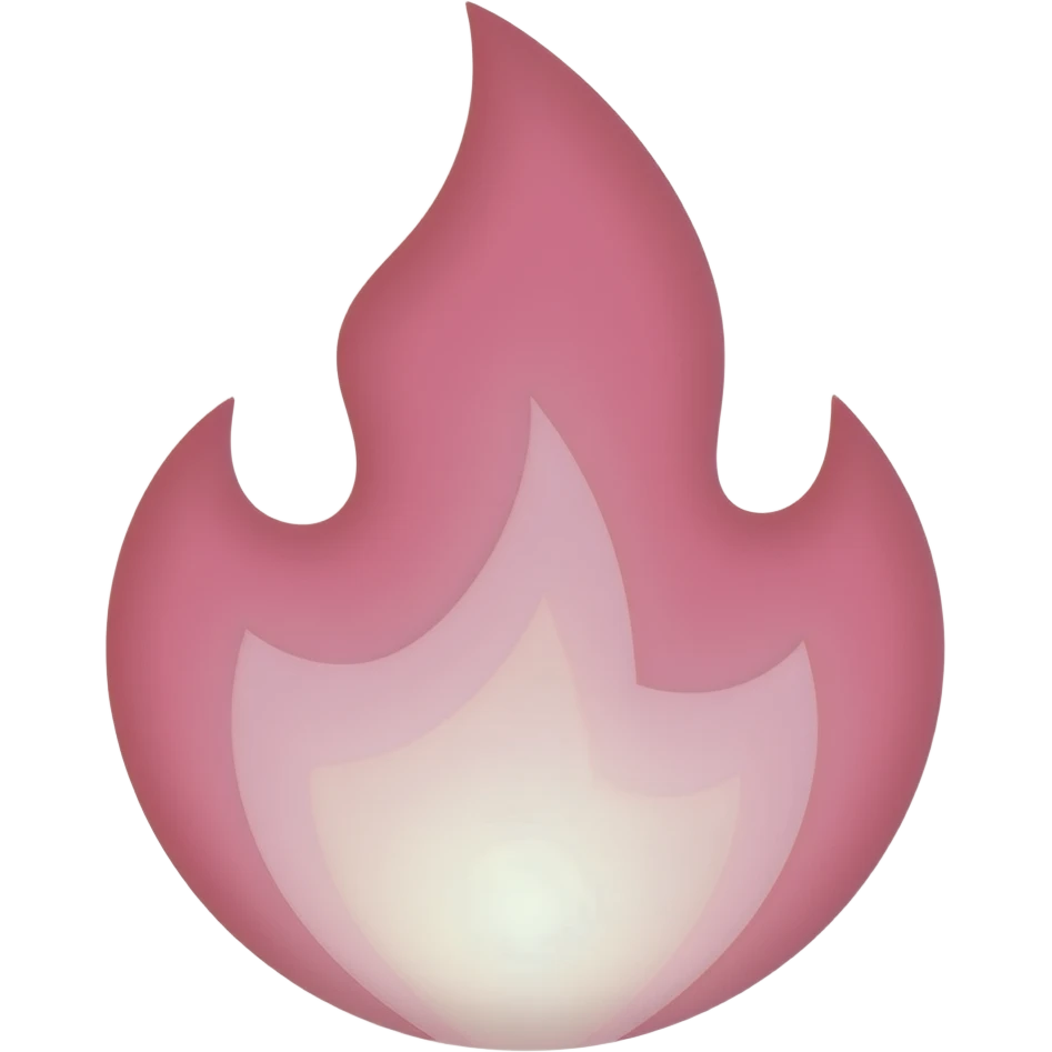 flamme rose emoji
