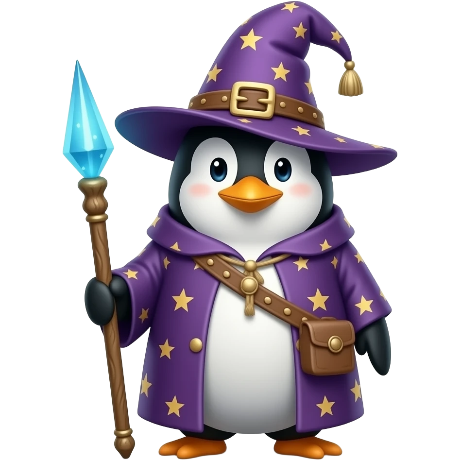 Penguin Wizard emoji