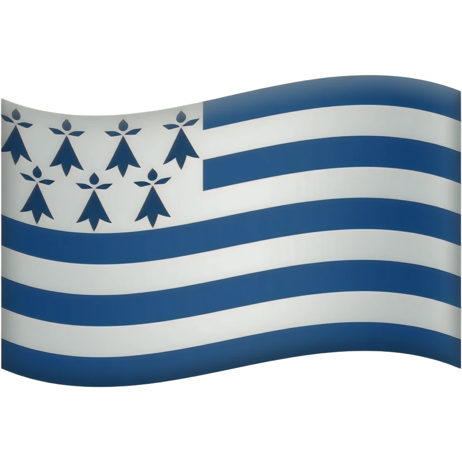 Drapeau breton orange emoji
