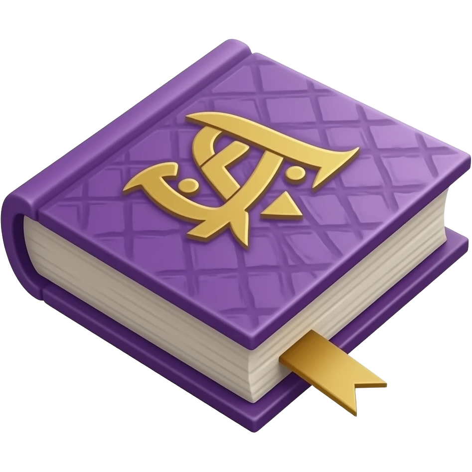 purple spellbook forward facing emoji