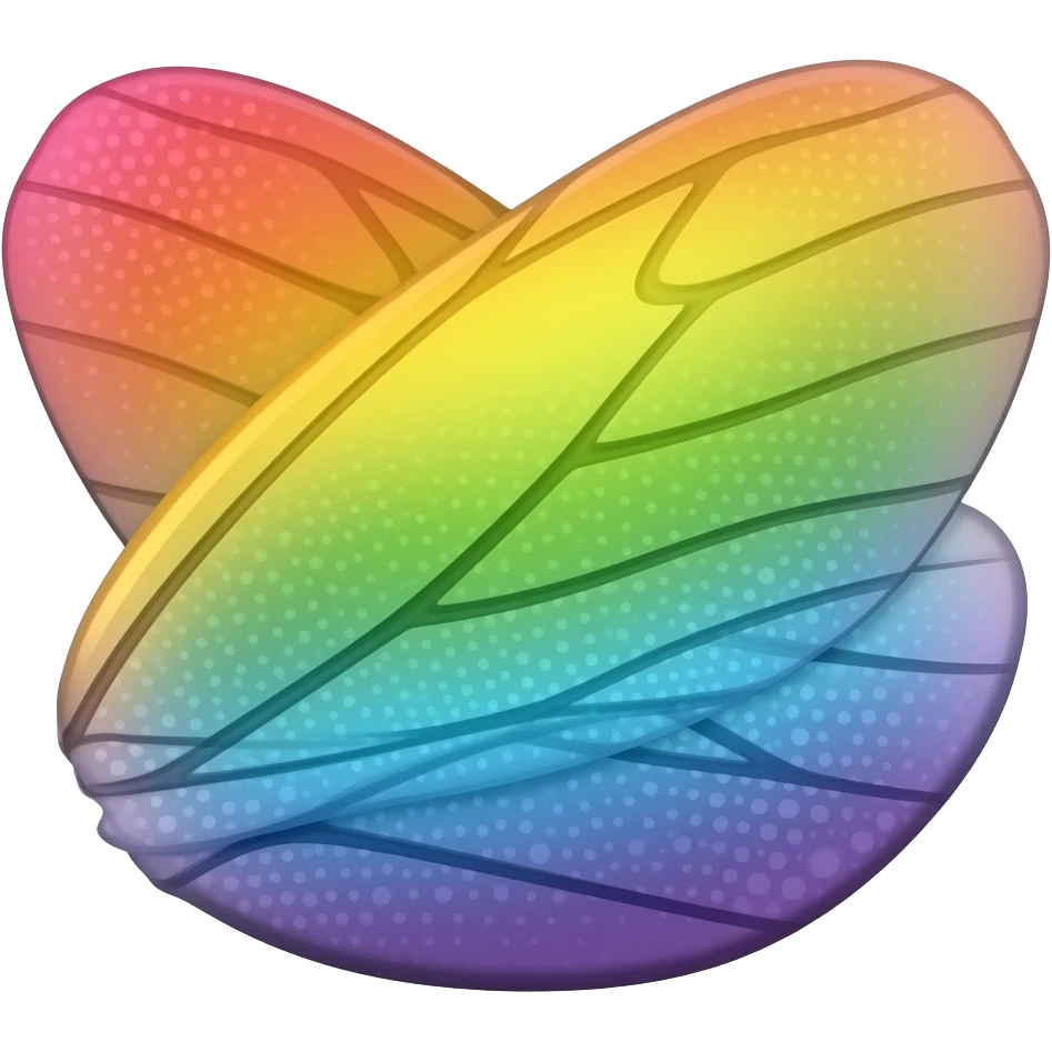 gorgeous rainbow firefly wings emoji