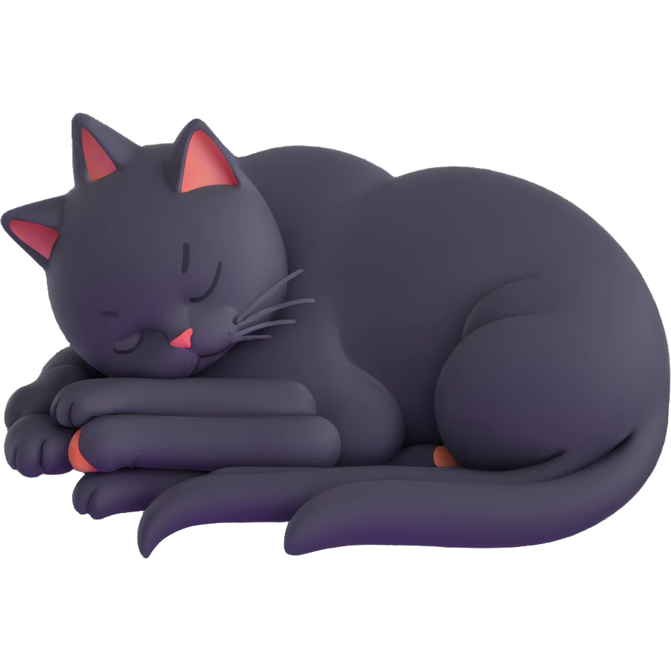 tired sleeping cat emoji