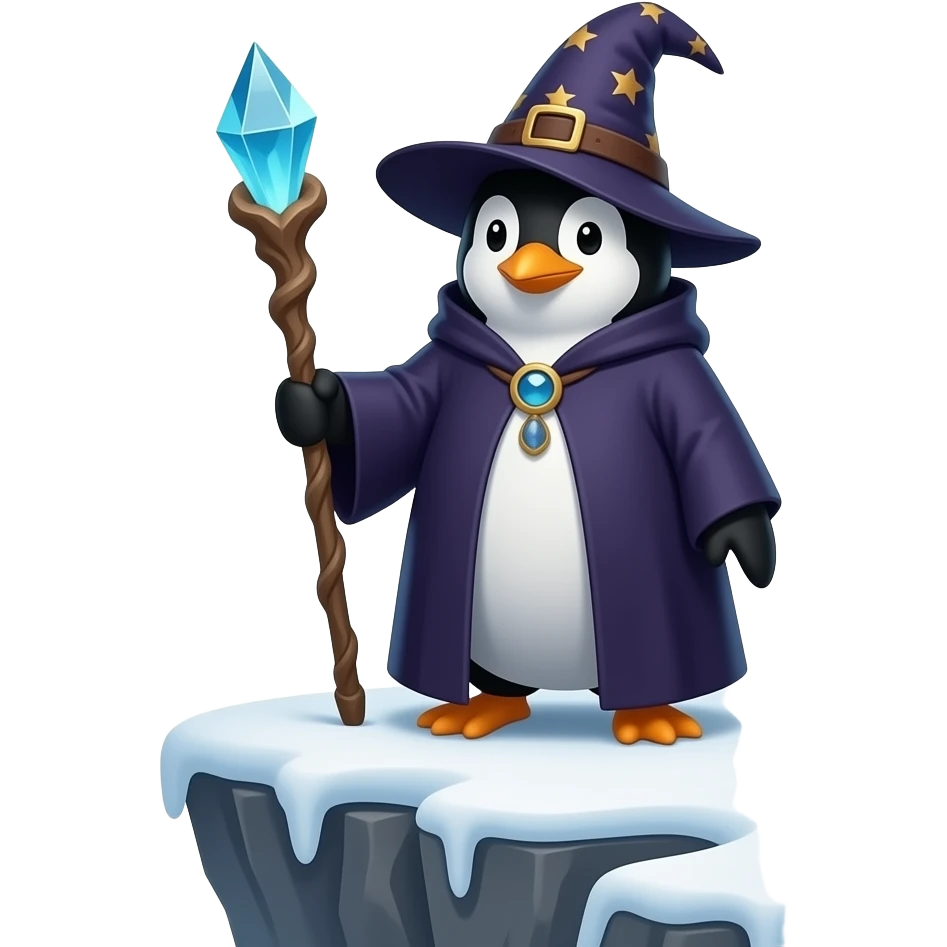 Penguin Wizard emoji
