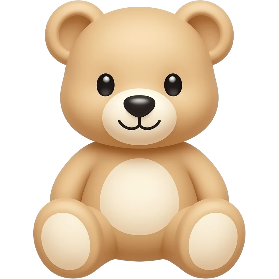 A soft beige teddy bear. emoji