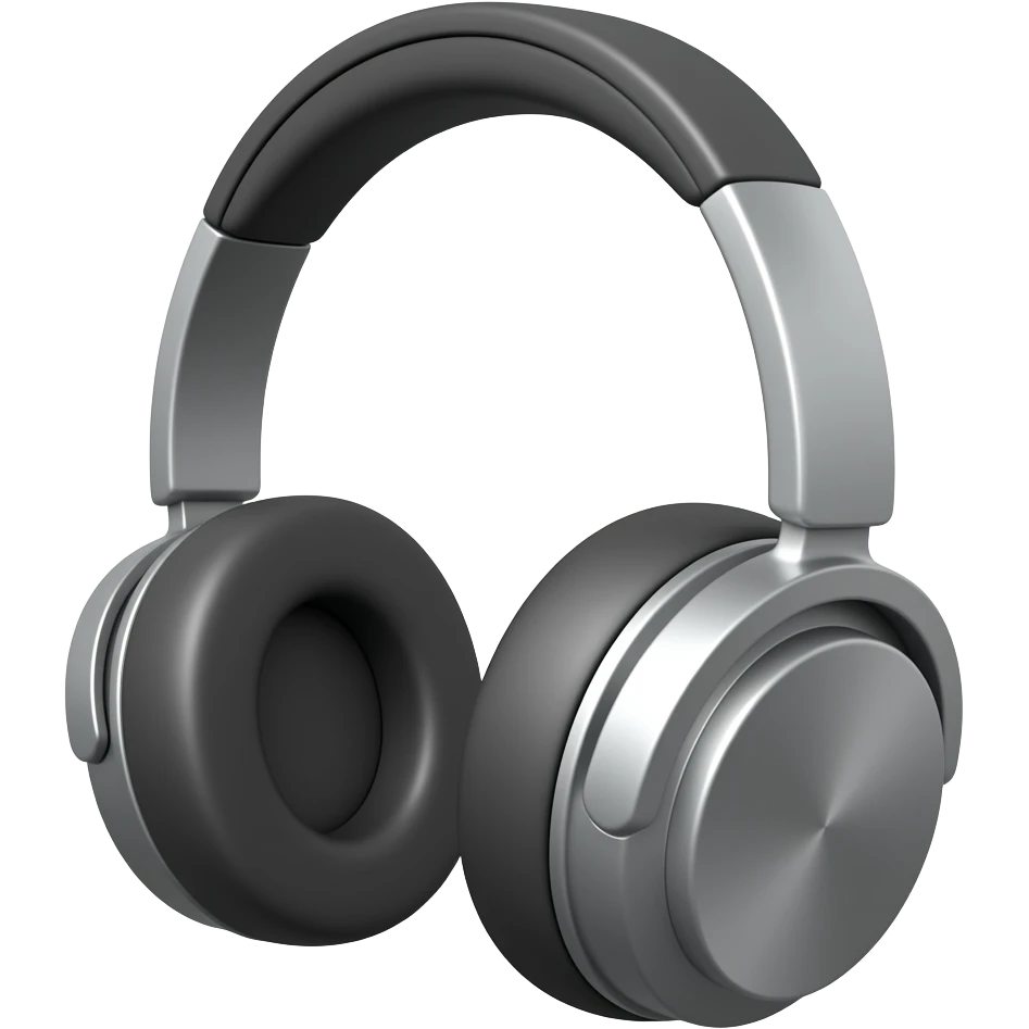 casque audio , la vue est en 3 quart emoji