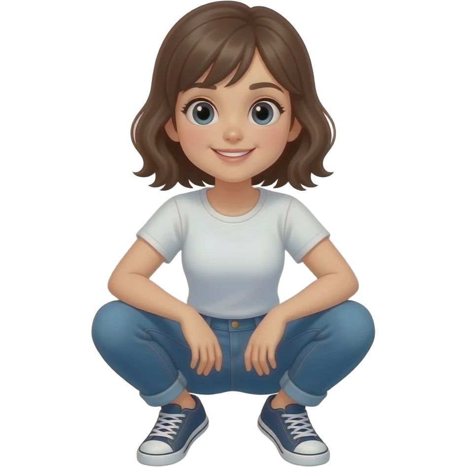 Girl in squat emoji