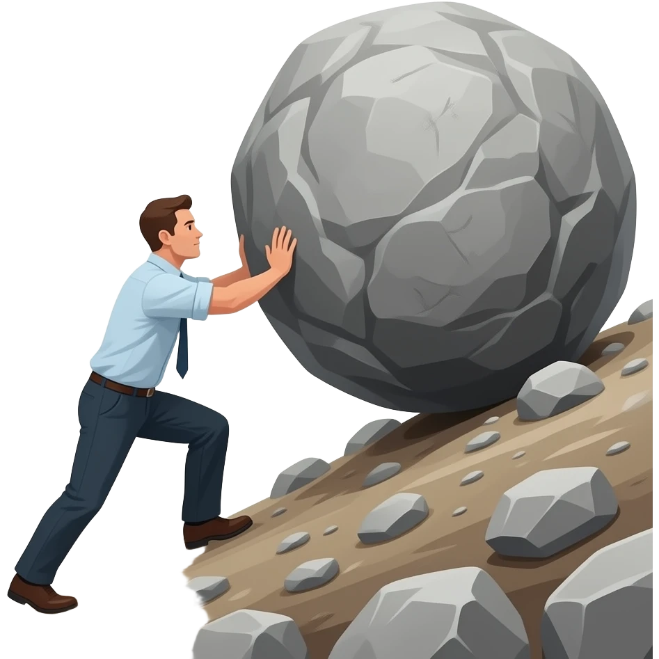 Sisyphean task emoji