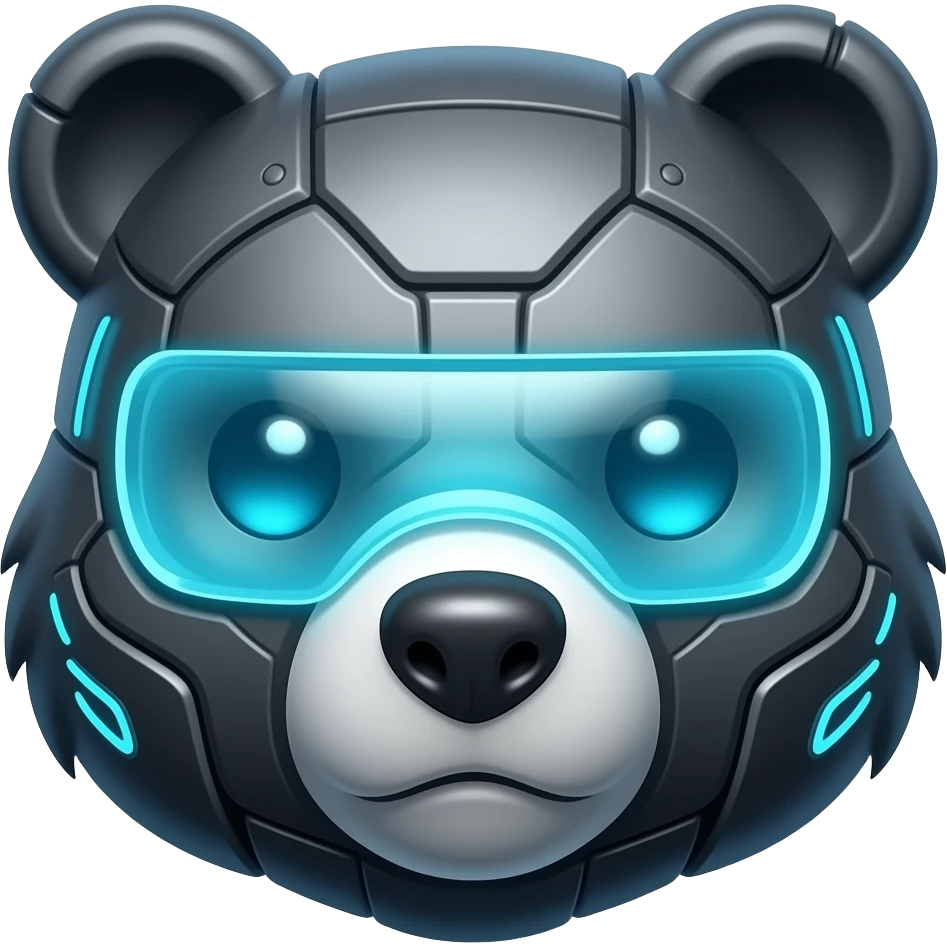 cyberpunk bear head emoji