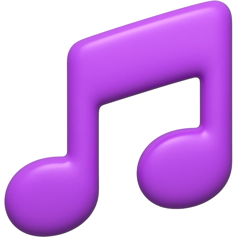 3d Purple Music 🎶 emoji