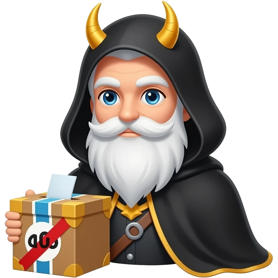 Маг с коробкой для голосования emoji