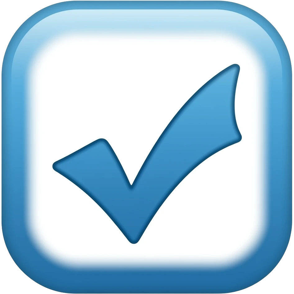 Blue tick emoji