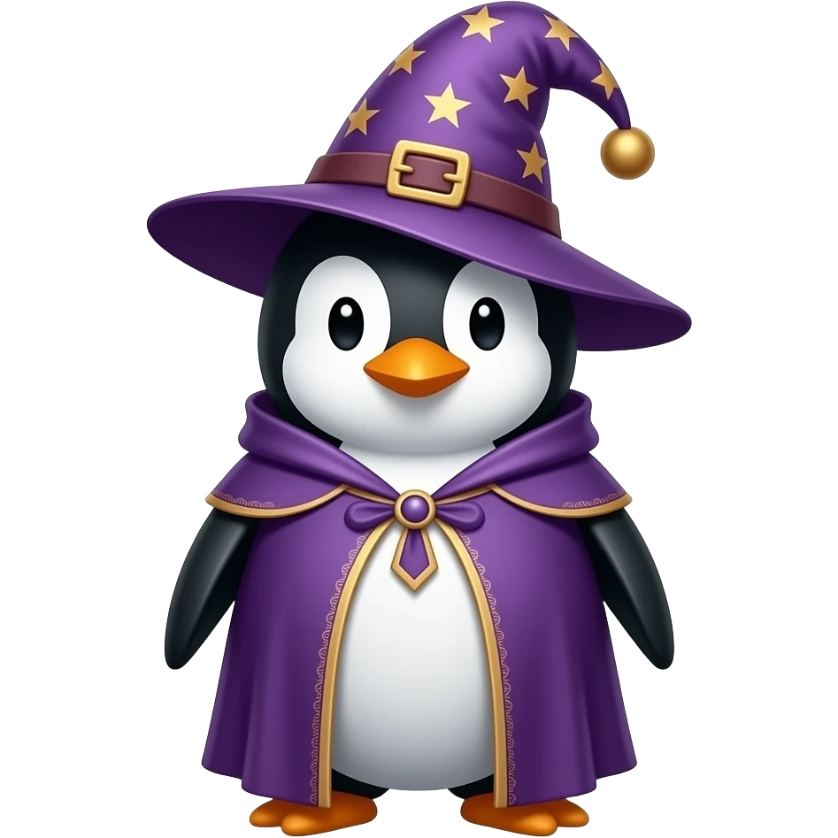 Penguin Wizard emoji