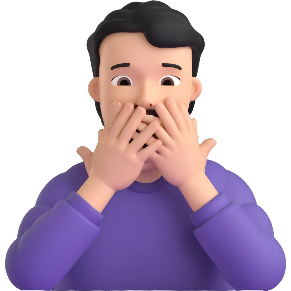man choking himself with his hands emoji
