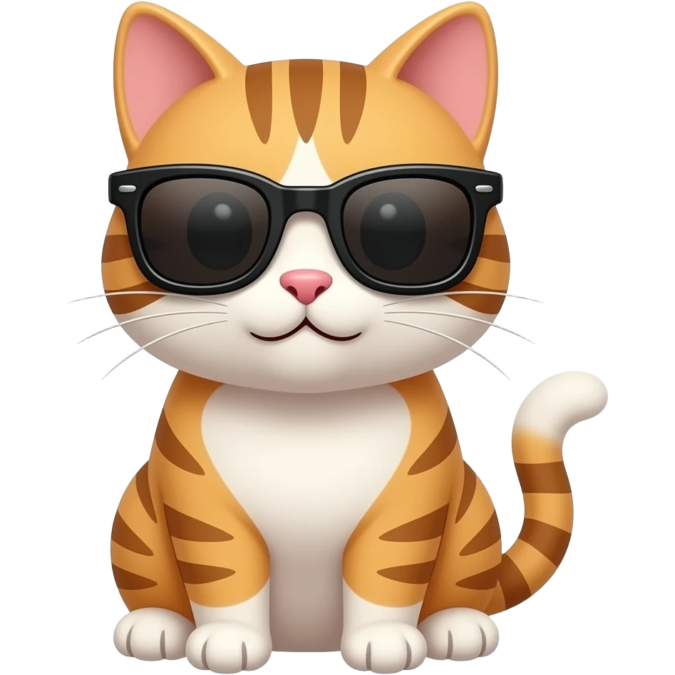 Cat wearing sunglasses emoji