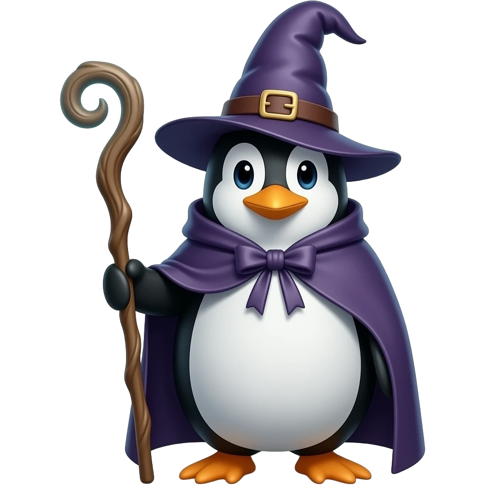 Penguin Wizard emoji