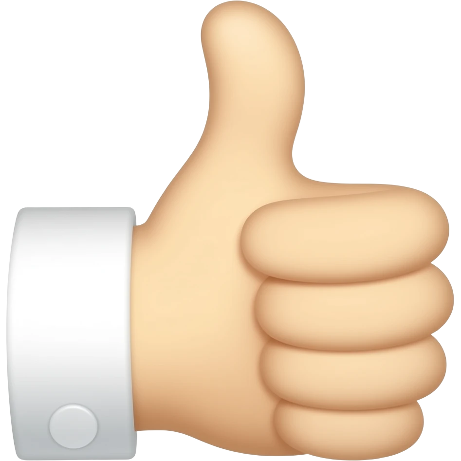 white thumbs up emoji