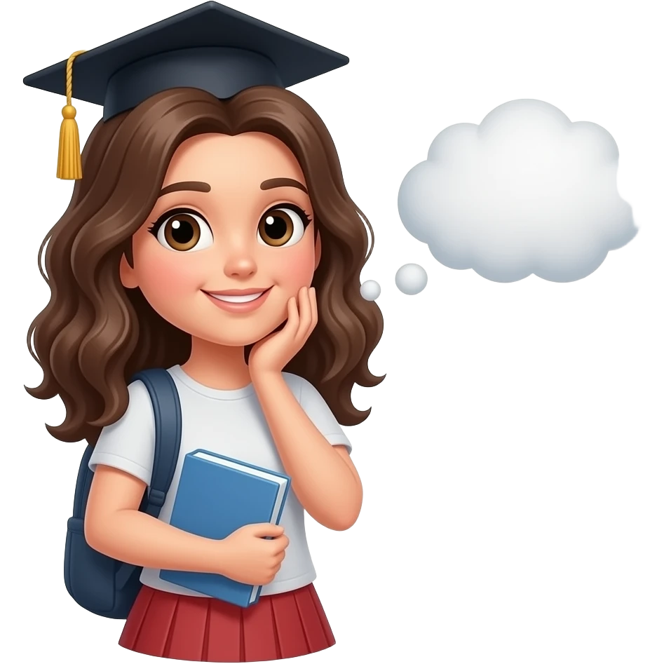 20대 여자대학생이 상상하는 모습(사람 옆에 말풍선 같은거 띄워줘) emoji
